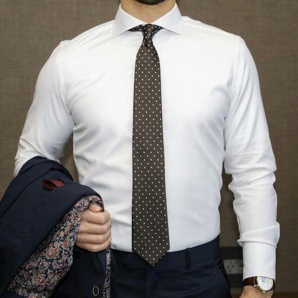 Foto Kemeja Oxford Formal Putih Slim Fit